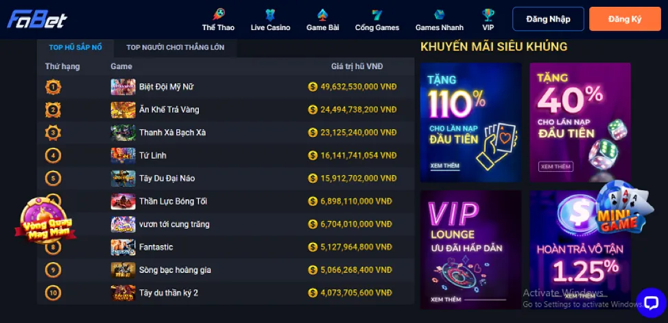 Các trò chơi cá cược đa dạng tại luck8882